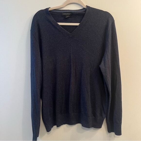Banana Republic Mens Luxury Blend Cashmere Silk Sweater Large Men - Main Image